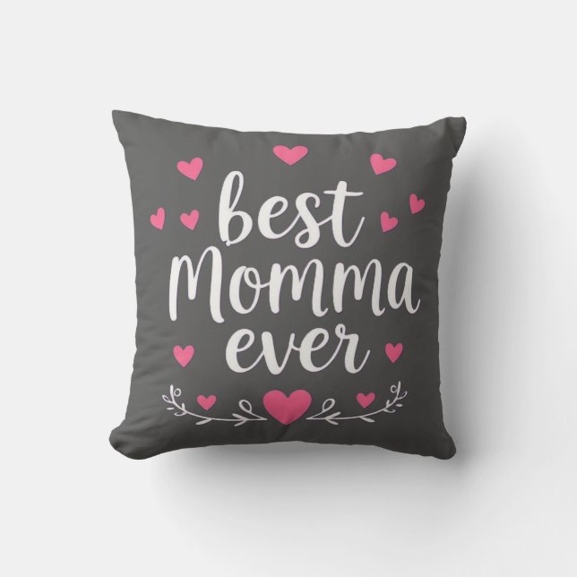 bästa mamma någonsin grå kudde (Framsida)