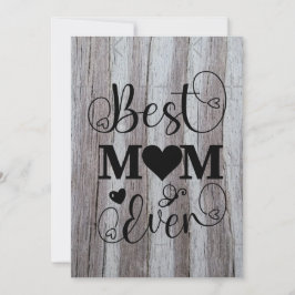 Bästa mamma någonsin Grå lada Trä 2025 Julkort