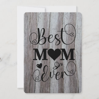 Bästa mamma någonsin Grå lada Trä 2025 Julkort