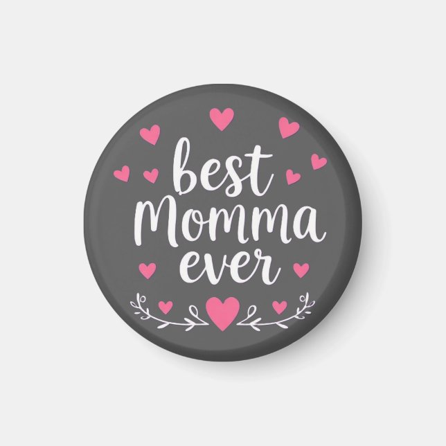 bästa mamma någonsin grå magnet (Framsidan)