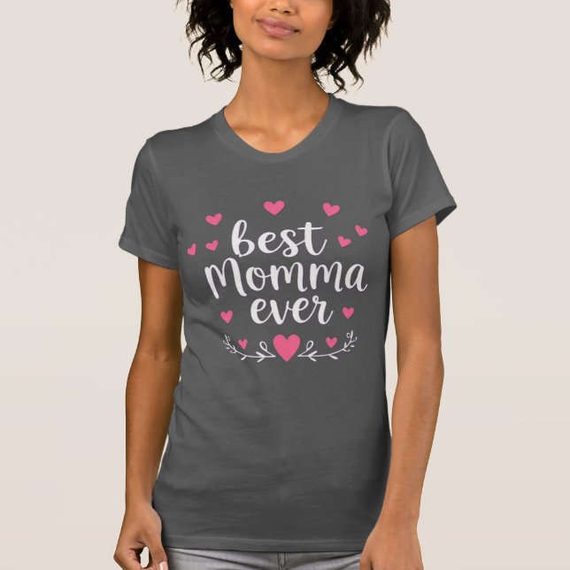 bästa mamma någonsin grå t shirt (Framsida)