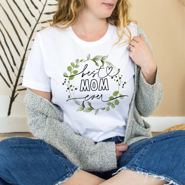 Bästa Mamma någonsin | Greenery Wandey Mor T Shirt (Skapare uppladdad)
