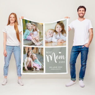 Bästa Mamma någonsin-Grönten för fotokollage Fleecefilt