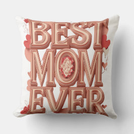 Bästa mamma någonsin Guld 3D-design | Elegant mors Kudde