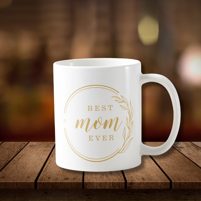 Bästa Mamma någonsin Guld Mors dag-gåva Kaffemugg (Skapare uppladdad)