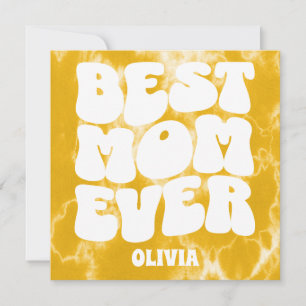 Bästa Mamma någonsin-Gult-färgkort för Mors dag