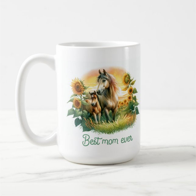 Bästa mamma någonsin Häst Kaffemugg (Vänster)