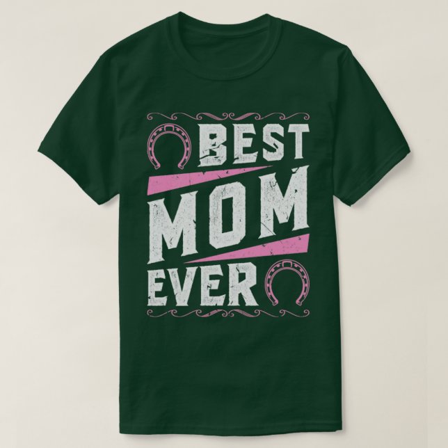Bästa Mamma någonsin  hästhäst T Shirt (Design framsida)