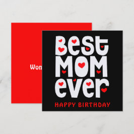 Bästa Mamma någonsin Heart Grattis på födelsedagen Kort
