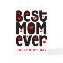 Bästa Mamma någonsin Heart Red Black Birday