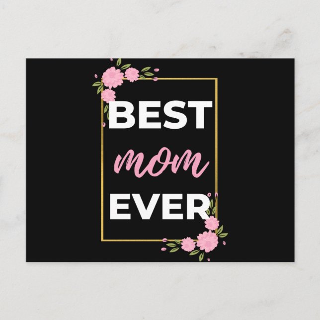 Bästa mamma någonsin helg vykort (Framsida)