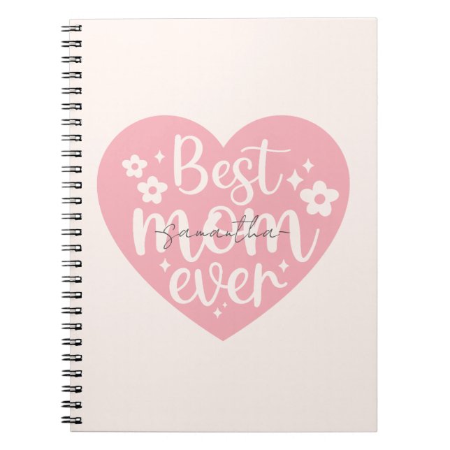 Bästa Mamma någonsin Hjärtat Anteckningsbok (Framsidan)