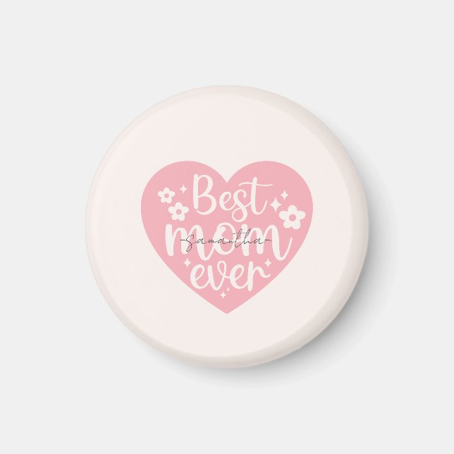 Bästa Mamma någonsin Hjärtat Magnet (Framsidan)