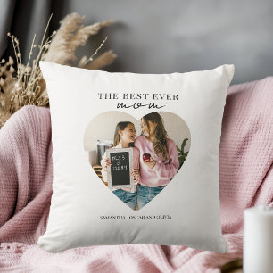 Bästa Mamma någonsin hjärtefoto Kudde