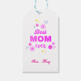 Bästa Mamma någonsin - Hjärtfilt och Snyggt design Presentetikett