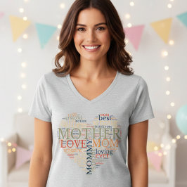 Bästa mamma någonsin, hjärtformade mors dag t shirt
