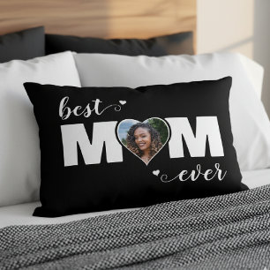 Bästa mamma någonsin Hjärtfoto Mors dag Prydnadskudde