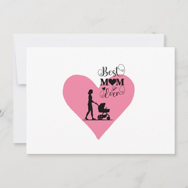 "Bästa Mamma någonsin - hjärtslitna ögonblick" Inbjudningar (Framsida)