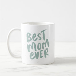 Bästa mamma någonsin i det moderna trendiget grönt kaffemugg