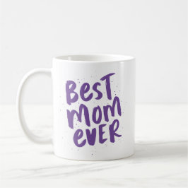 Bästa mamma någonsin i det moderna trendiget lila kaffemugg