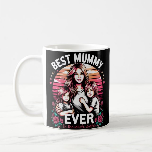 Bästa mamma någonsin i hela världen kaffemugg (Vänster)