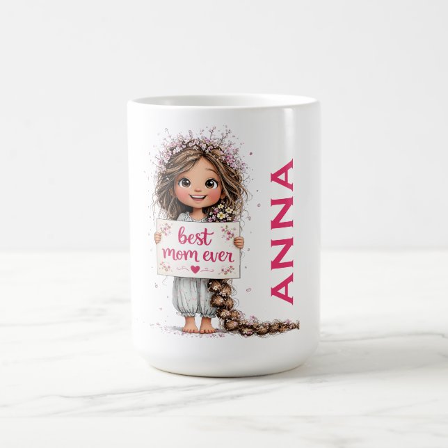 Bästa mamma någonsin Illustration Mugg Gåva (Center)