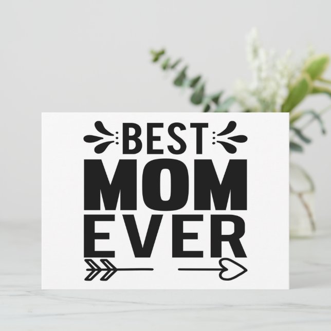 Bästa mamma någonsin! inbjudningar (Stående Fram)