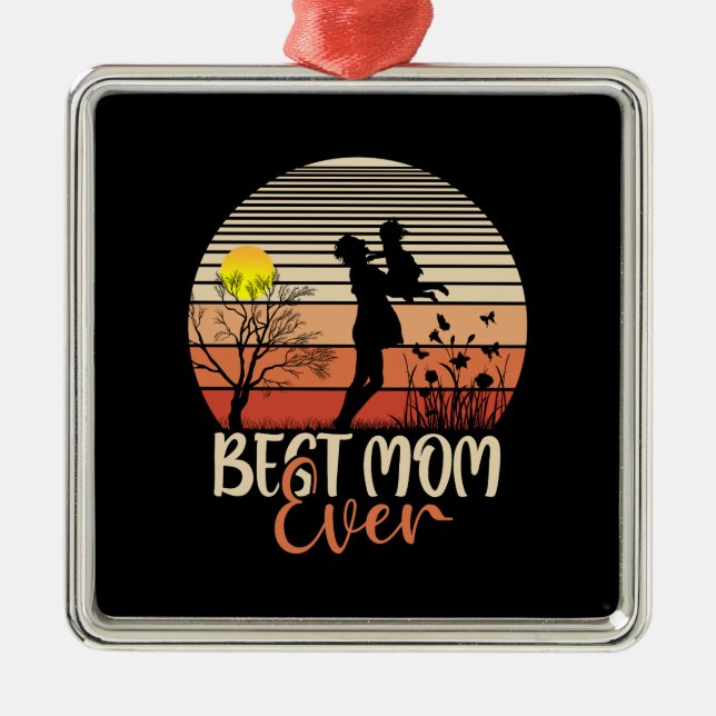 Bästa Mamma någonsin Julgransprydnad Metall (Framsidan)