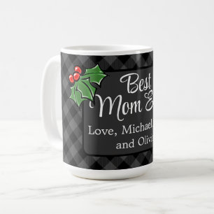 Bästa Mamma någonsin, julklapp grått Play Holly Kaffemugg