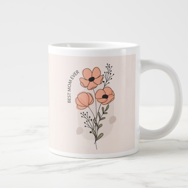 Bästa mamma någonsin kaffemugg jumbo mugg (Höger)