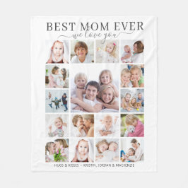 Bästa Mamma någonsin Kärlek You 17 Photo Script Na Fleecefilt