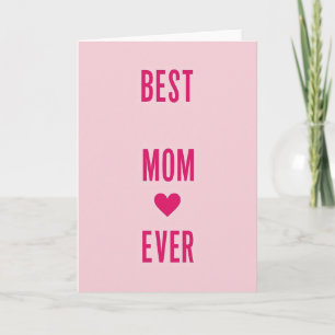 Bästa mamma någonsin kärlekskort kort