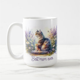 Bästa mamma någonsin katt kaffemugg