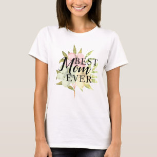 Bästa mamma någonsin Klassiska vattenfärg blommor T Shirt