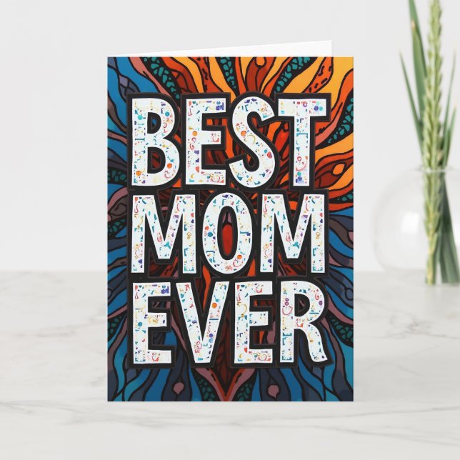 Bästa mamma någonsin Konstillustration Kort (Framsida)