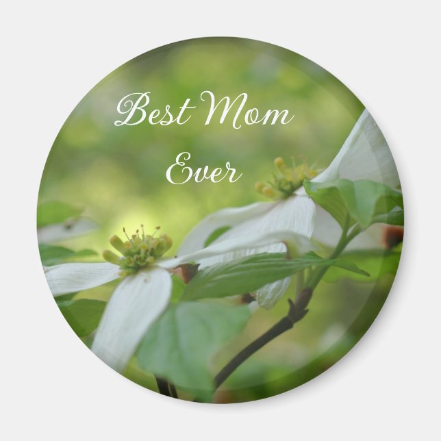 Bästa mamma någonsin Kornellblomma Magnet (Framsidan)