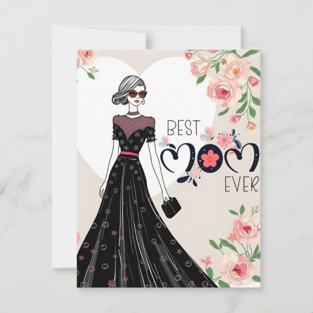 Bästa mamma någonsin kort till mors dag (Framsida)