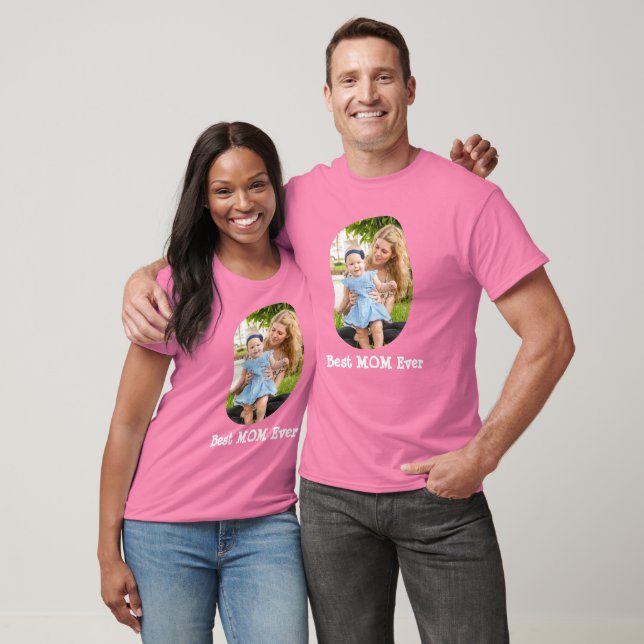 Bästa MAMMA någonsin ladda upp ditt familjefoto T Shirt (Unisex)