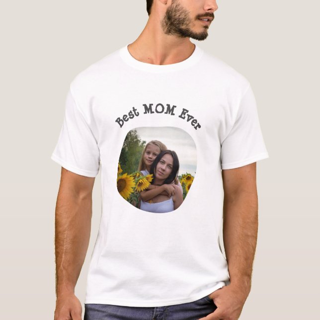 Bästa MAMMA någonsin Ladda upp ditt kvadratfamiljf T Shirt (Framsida)