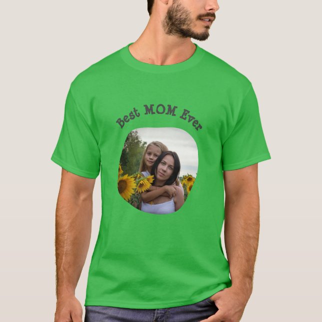 Bästa MAMMA någonsin Ladda upp ditt kvadratfamiljf T Shirt (Framsida)