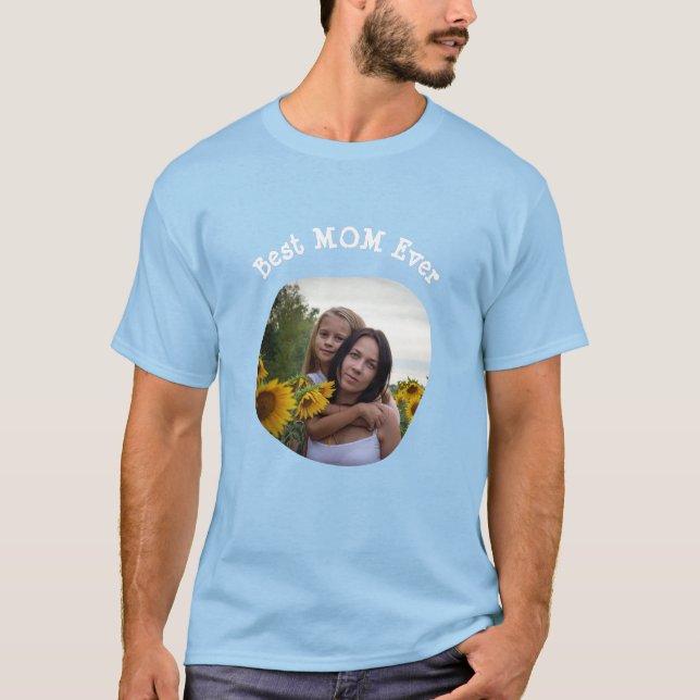 Bästa MAMMA någonsin Ladda upp ditt kvadratfamiljf T Shirt (Framsida)