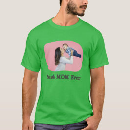 Bästa MAMMA någonsin ladda upp vågräts familjefoto T Shirt