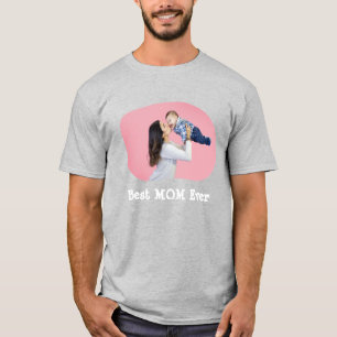 Bästa MAMMA någonsin ladda upp vågräts familjefoto T Shirt