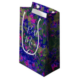 Bästa Mamma någonsin Lila Blue Garden Hand målat