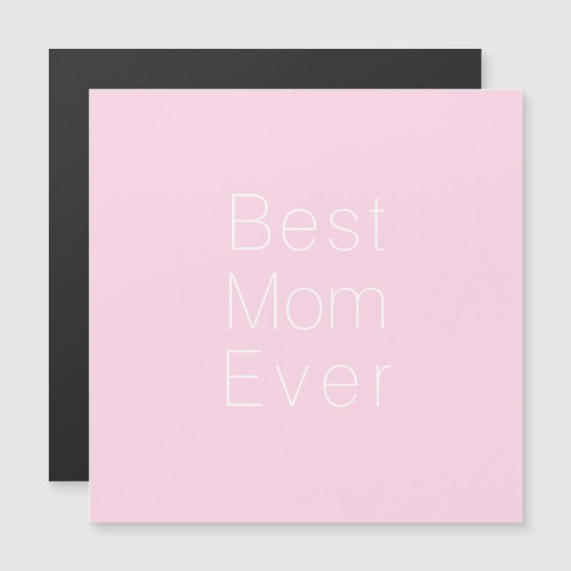Bästa Mamma någonsin ljusa rosa minimalistiska ele (Fram/baksida)