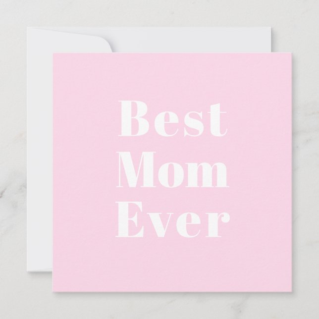 Bästa Mamma någonsin ljust rosa modernt typografis (Framsida)