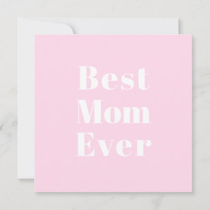 Bästa Mamma någonsin ljust rosa modernt typografis