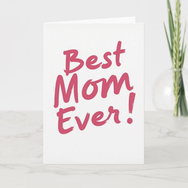 Bästa mamma någonsin målad kort (Framsida)