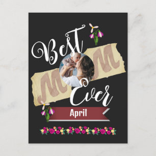 Bästa mamma någonsin, mamma och baby, en fotofamil helg vykort