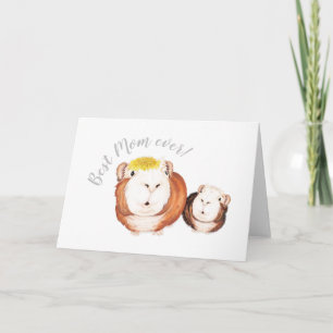 Bästa mamma någonsin! Marsvin Mors dag-kort Kort